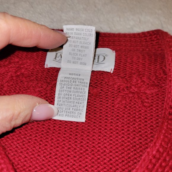 Bright Red Cardigan Sweater  - EUC - Picture 7 of 9
